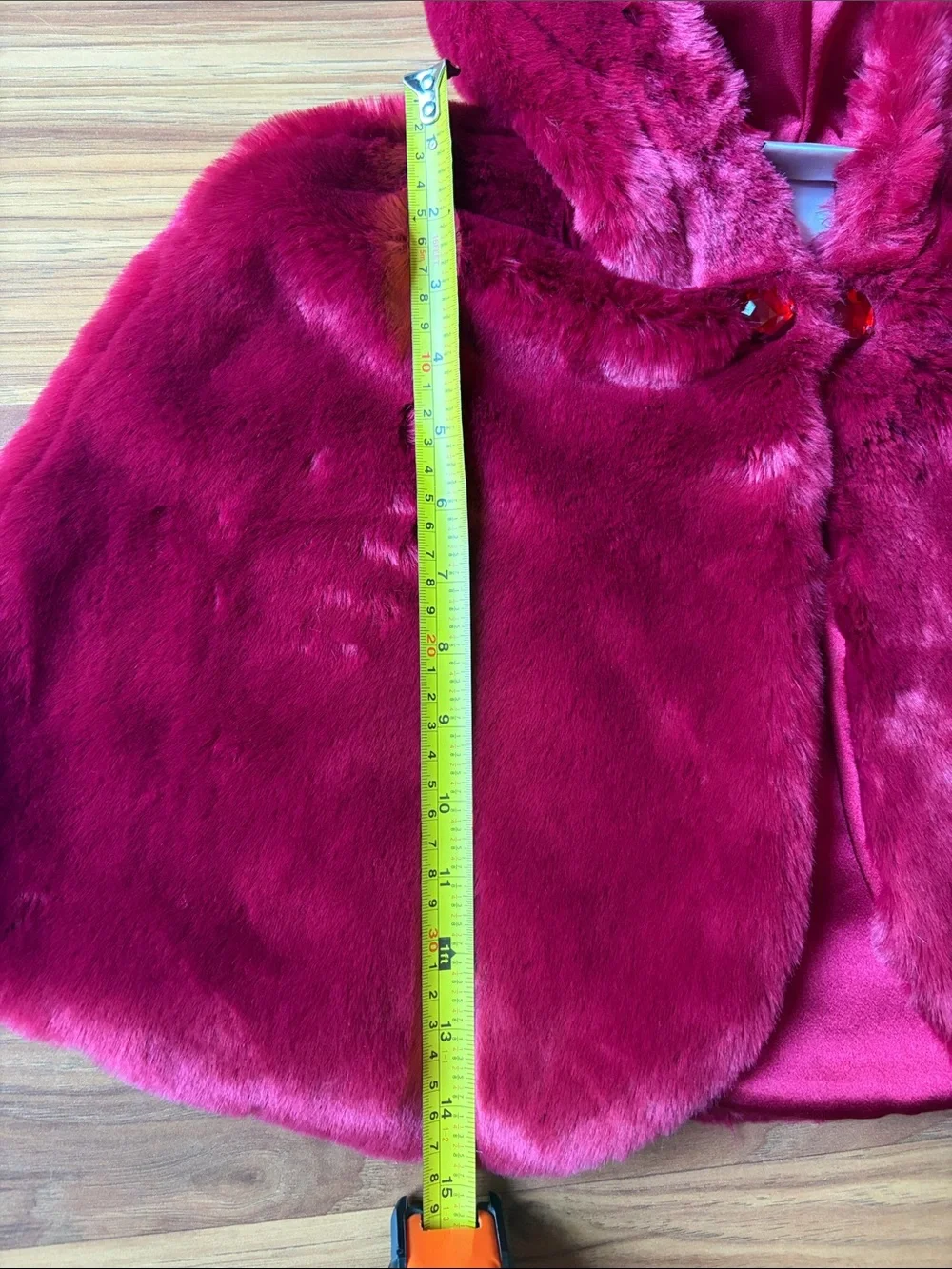 Disney Plush Hooded Cape in Deep Magenta